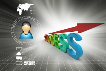 Business success graph