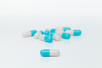Blue drug pills capsull