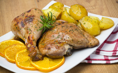 Detalle de pavo asado
