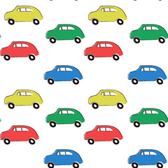 color retro cars seamless background texture 