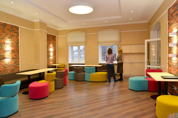 The room for holding seminars at institute of a development of e