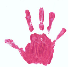 Hintergrund - Handabdruck in rosa