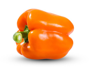 Fresh vegetable, Orange Pepper on a white background