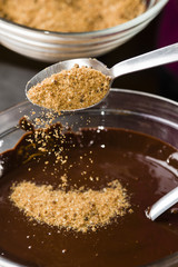 Ingredients for preparation of artisanal chocolate bar