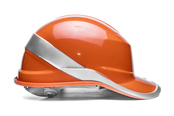 Orange safety helmet