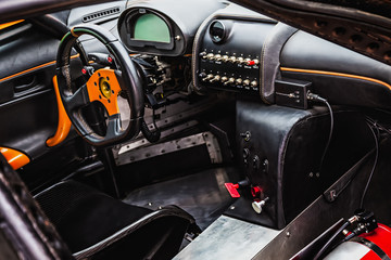 Interior of the sports car