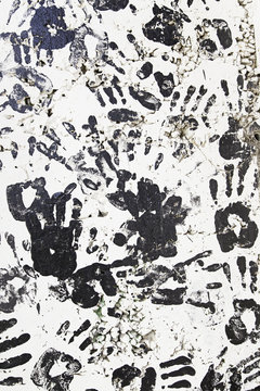 Hands painted footprints