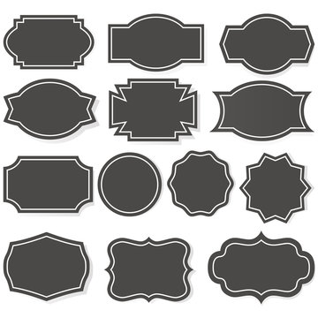 Banner Shapes Set Illustration Vector