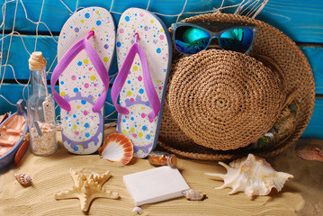 seaside summer holidays still life