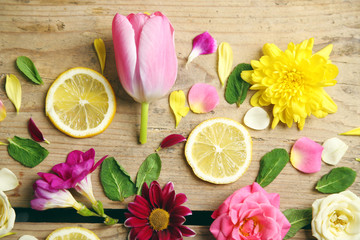 Abstract background with beautiful flowers