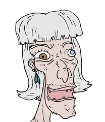 old woman face