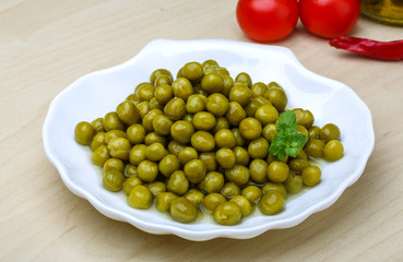 Green canned peas
