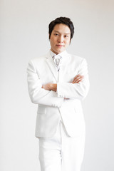 Asian man in suit.Take photo in Studio.