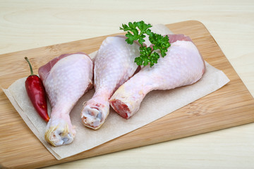 Raw chicken legs