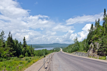 TransCanada highway along Superior Lake shore