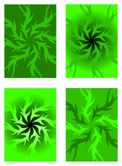 Fondo con llamas estilo tribal verde