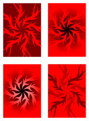 Fondo con llamas estilo tribal rojo