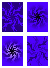 Fondo con llamas estilo tribal azul