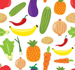 vegetables seamless background