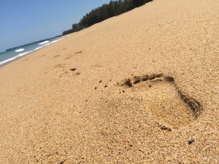 Fussabdruck im Sand