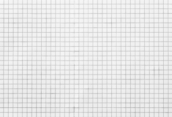 White Mosaic Tiles abstract background and texture..