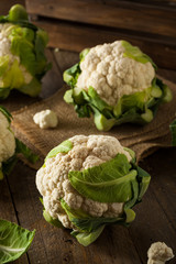 Raw Organic Cauliflower Heads