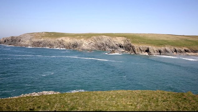 PAN Porth Joke beach and coast by Crantock bay North Cornwall 