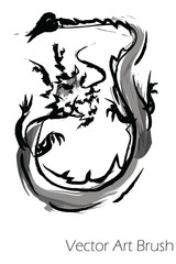 vector dragon china paint stlye