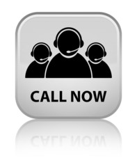 Call now (customer care team icon) white square button