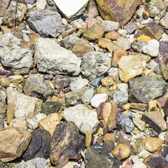 Pebbles on the ground
