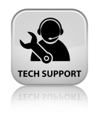 Tech support white square button