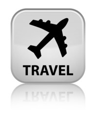 Travel (plane icon) white square button