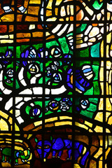  tree abstraction stained glass