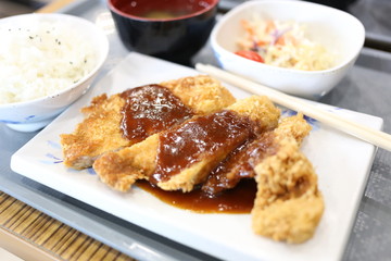 Teriyaki chicken rice.