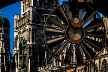 Marienplatz,  Glockenspiel ,Bayern München