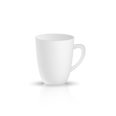 White cup on a white background