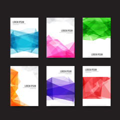 Fototapeta premium Abstract background - Set of simple light and clear geometry ele