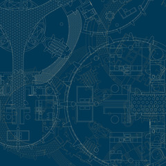 Architectural blueprint. 