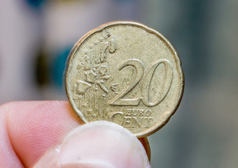 twenty euro cents coin