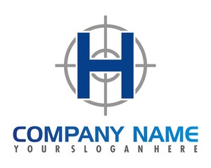 H bullseye logo image vector