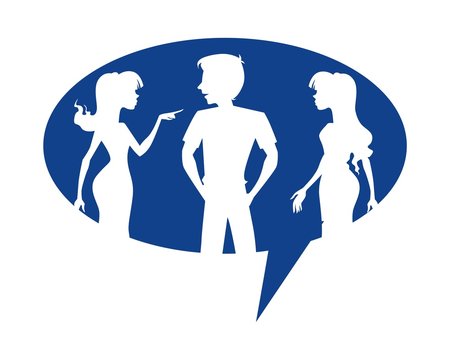 silhouette person logo image vector