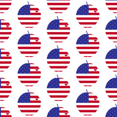 American big apple with heart pattern