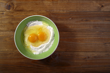 Egg yolk in flour