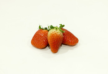 Fresh strawberry isolated on white background