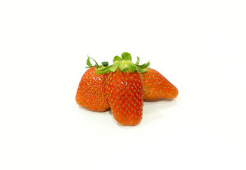 Fresh strawberry isolated on white background