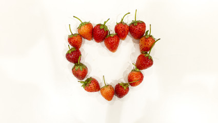 Fresh strawberry isolated on white background