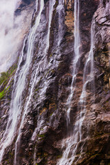 Waterfall in Geiranger fjord Norway