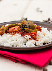 Vegetables with rice