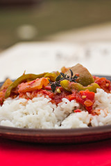 Vegetables with rice