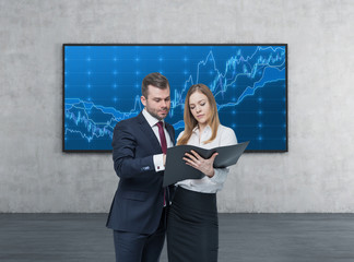  young business couple